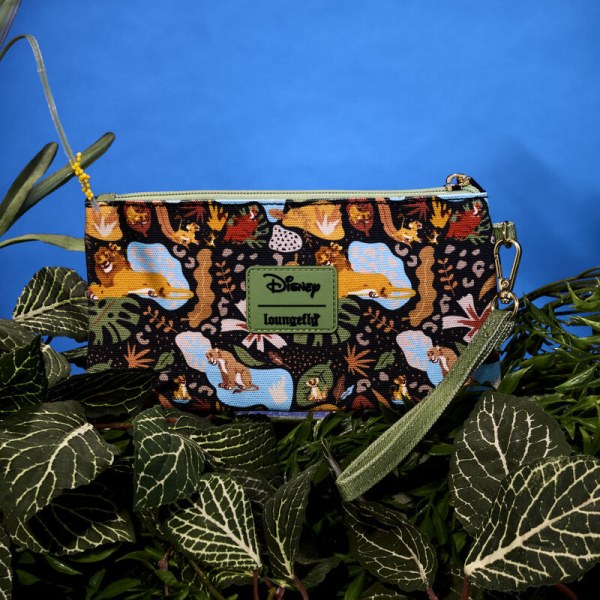 All-Over Print Canvas Zipper Pouch Wristlet The Lion King 30th Anniversary - DISNEY LOUNGEFLY