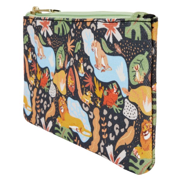 All-Over Print Canvas Zipper Pouch Wristlet The Lion King 30th Anniversary - DISNEY LOUNGEFLY
