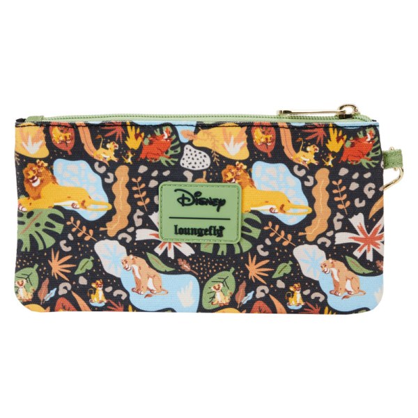 All-Over Print Canvas Zipper Pouch Wristlet The Lion King 30th Anniversary - DISNEY LOUNGEFLY