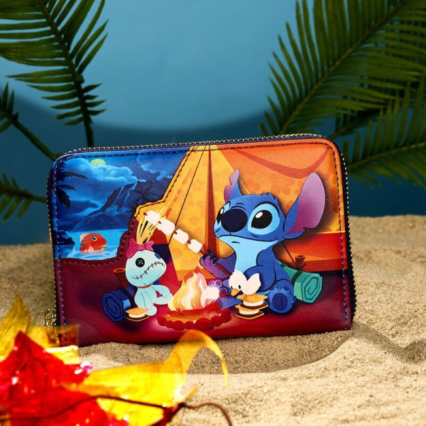 Stitch Camping Cuties Zip Around Wallet - DISNEY LOUNGEFLY