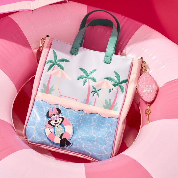 Minnie Mouse Vacation Style Poolside Tote Bag with Coin Bag - DISNEY LOUNGEFLY