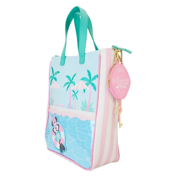 Minnie Mouse Vacation Style Poolside Tote Bag with Coin Bag - DISNEY LOUNGEFLY