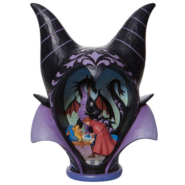 MALEFICENT HEADDRESS DIORAMA [SIGNED BY JIM SHORE] - DISNEY TRADITIONS