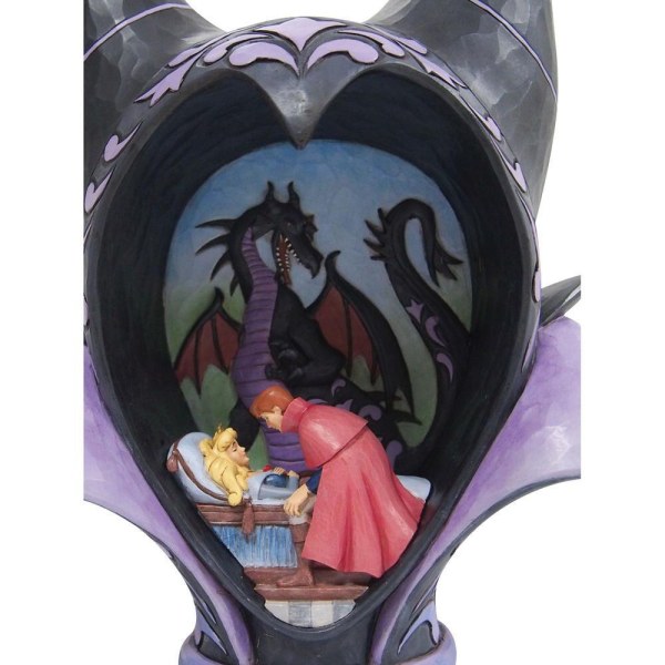 MALEFICENT HEADDRESS DIORAMA [SIGNED BY JIM SHORE] - DISNEY TRADITIONS
