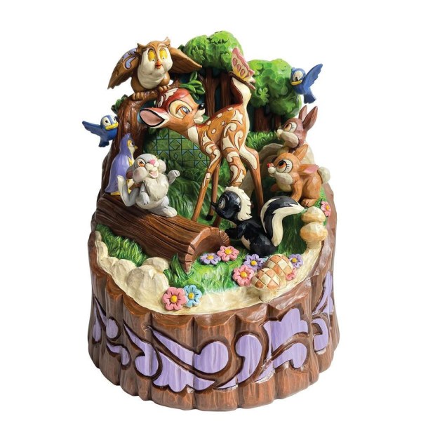 CARVED BY HEART BAMBI [SIGNED BY JIM SHORE] - DISNEY TRADITIONS