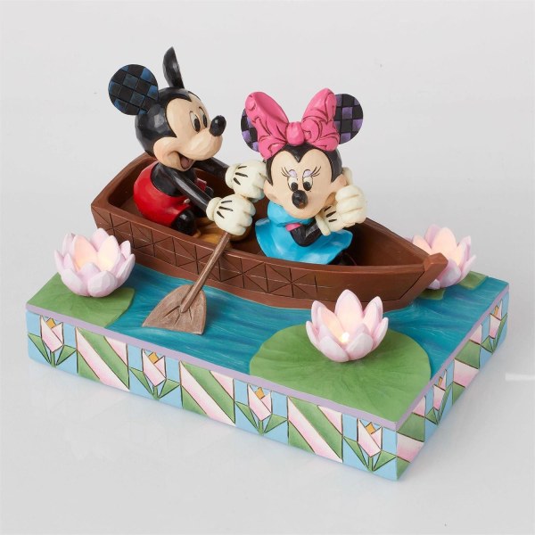 Mickey & Minnie LED Love Rowboat - Disney Traditions
