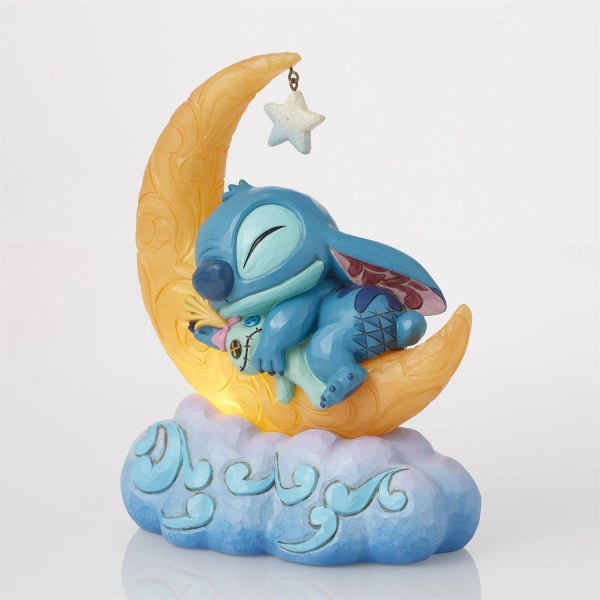 Stitch & Scrump on LED Moon - Disney Traditions Stitch