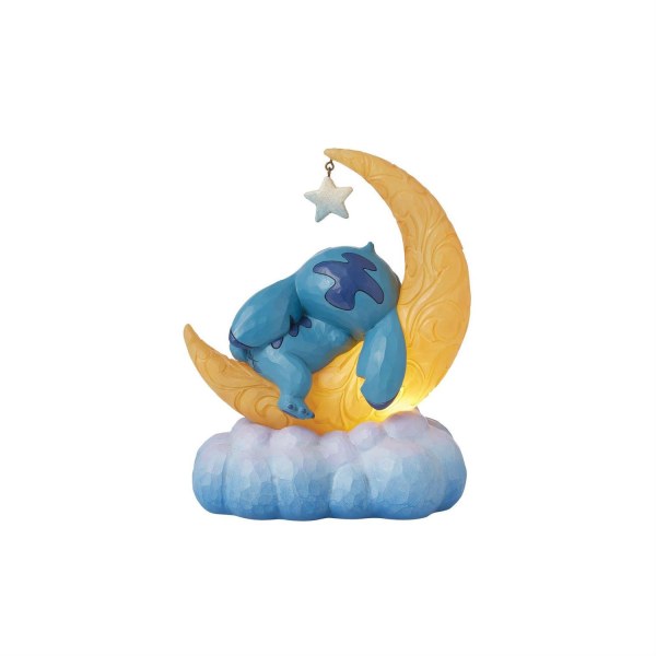 Stitch & Scrump on LED Moon - Disney Traditions Stitch