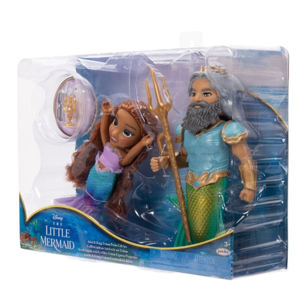 Ariel + Triton doll 15cm - Disney The Little Mermaid