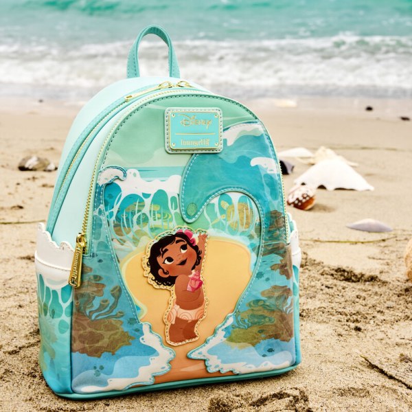 Young Moana in ocean waves mini Backpack - DISNEY LOUNGEFLY