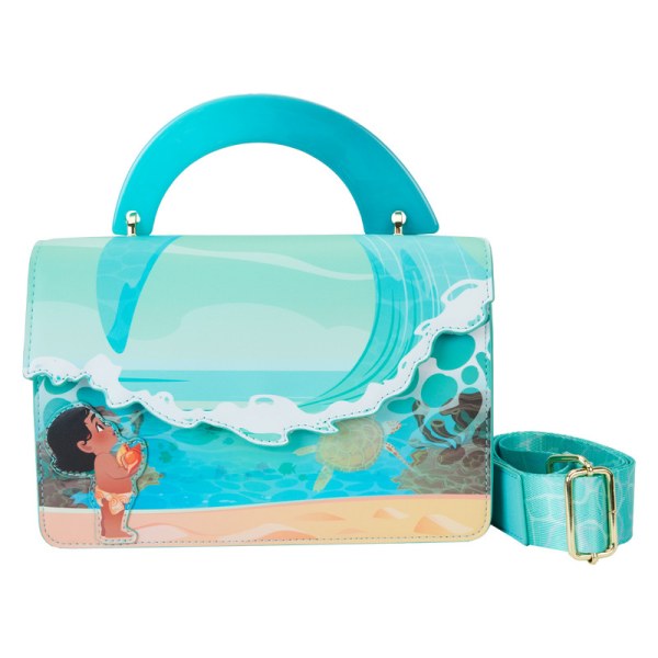 Young Moana in ocean wave crossbody bag - DISNEY LOUNGEFLY