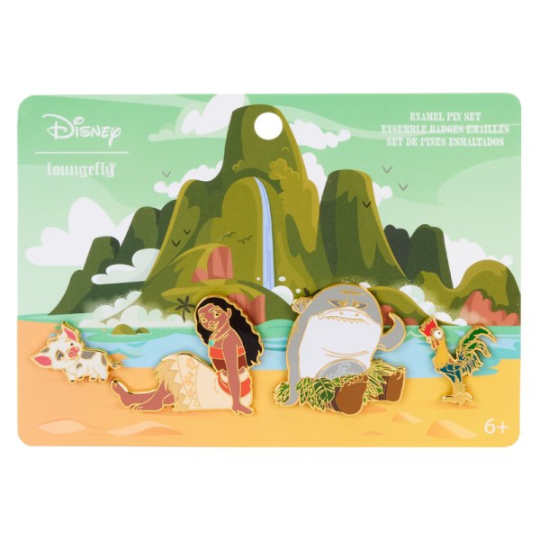 Moana ocean waves piece Pin set - DISNEY LOUNGEFLY