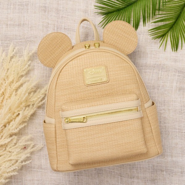 Mickey Mouse Woven Texture Mini Backpack - DISNEY LOUNGEFLY