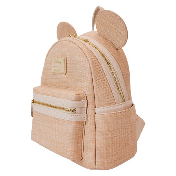 Mickey Mouse Woven Texture Mini Backpack - DISNEY LOUNGEFLY