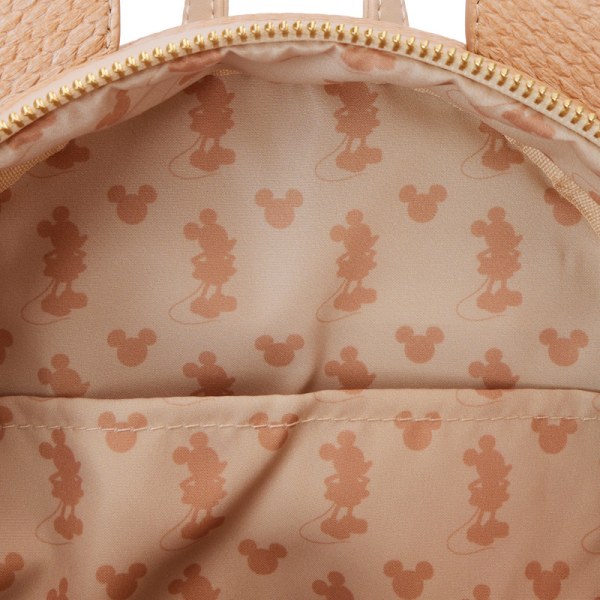 Mickey Mouse Woven Texture Mini Backpack - DISNEY LOUNGEFLY