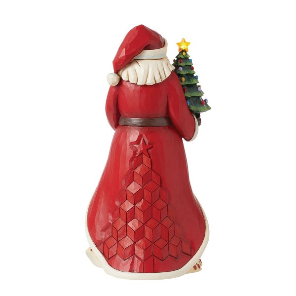 Santa Claus Figurine Lighted Tree - JIM SHORE HEARTWOOD CREEK