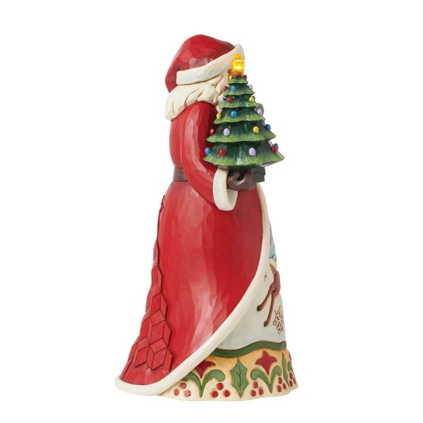 Santa Claus Figurine Lighted Tree - JIM SHORE HEARTWOOD CREEK