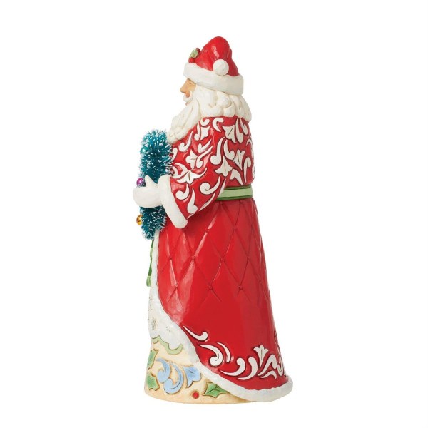 Santa Claus Wreath Christmas Figurine - JIM SHORE HEARTWOOD CREEK