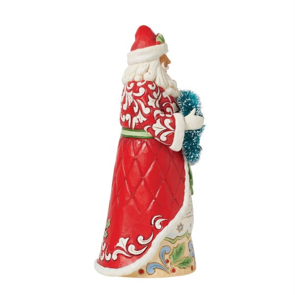 Santa Claus Wreath Christmas Figurine - JIM SHORE HEARTWOOD CREEK