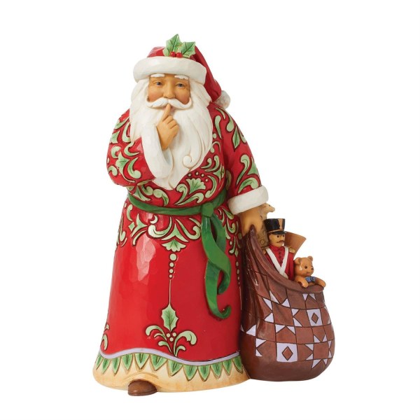 "Shush" Santa Figurine - JIM SHORE HEARTWOOD CREEK