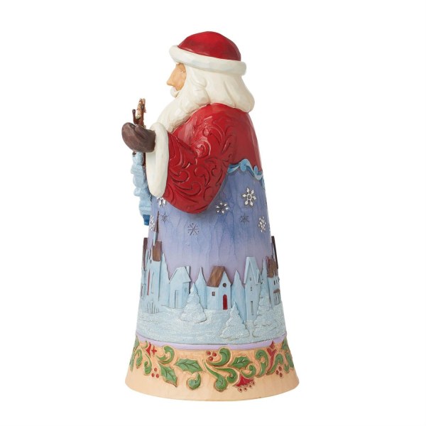Santa Over Night Sky Figurine - JIM SHORE HEARTWOOD CREEK