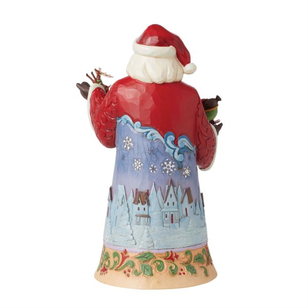 Santa Over Night Sky Figurine - JIM SHORE HEARTWOOD CREEK