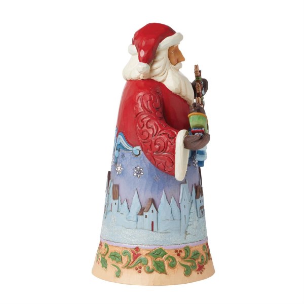 Santa Over Night Sky Figurine - JIM SHORE HEARTWOOD CREEK