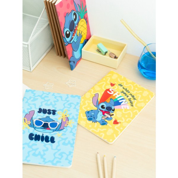 PACK 3 A5 NOTEBOOKS - DISNEY STITCH TROPICAL