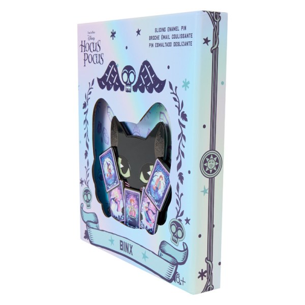 Hocus Pocus Tarot Card Binx Glow Collector Box Sliding Pin - DISNEY LOUNGEFLY