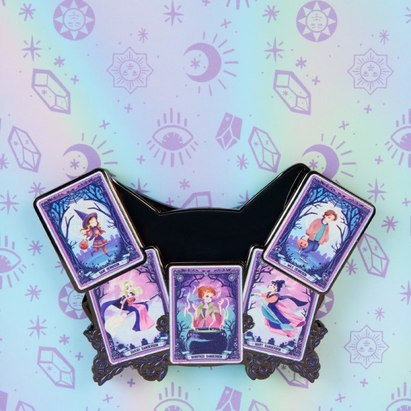 Hocus Pocus Tarot Card Binx Glow Collector Box Sliding Pin - DISNEY LOUNGEFLY