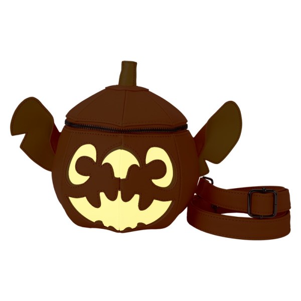 Stitch Pumpkin Head Figural Glow Crossbody Bag - DISNEY LOUNGEFLY