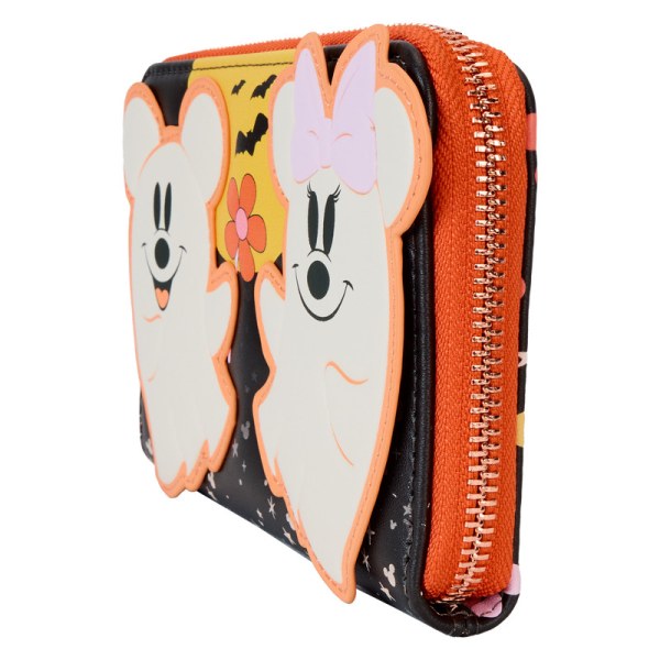 Mickey & Minnie Floral Ghost Glow Wallet - DISNEY LOUNGEFLY