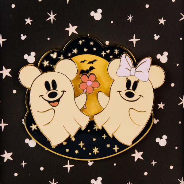 Mickey & Minnie Floral Ghost Glow Collector Box Sliding Pin - DISNEY LOUNGEFLY