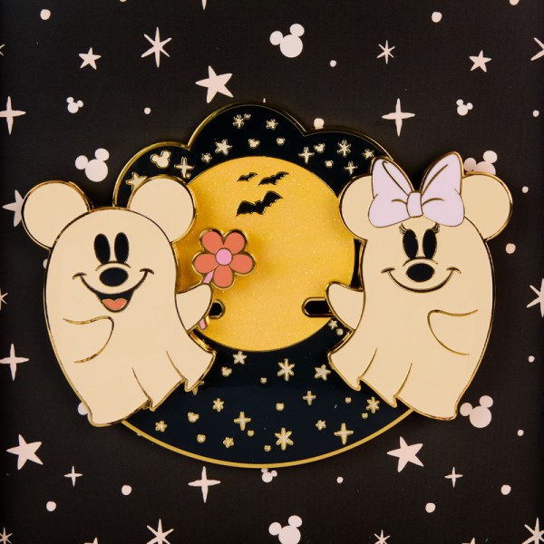 Mickey & Minnie Floral Ghost Glow Collector Box Sliding Pin - DISNEY LOUNGEFLY