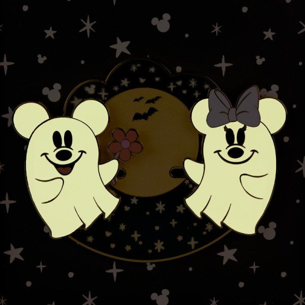 Mickey & Minnie Floral Ghost Glow Collector Box Sliding Pin - DISNEY LOUNGEFLY