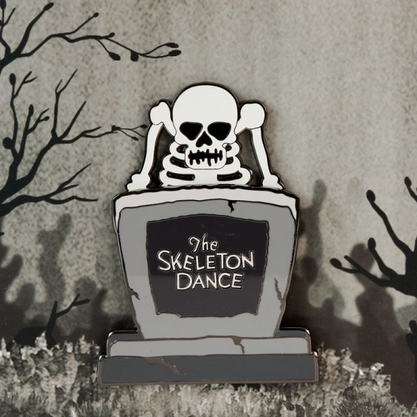 The Skeleton Dance 95th Anniversary Glow Collector Box Sliding Pin - DISNEY LOUNGEFLY
