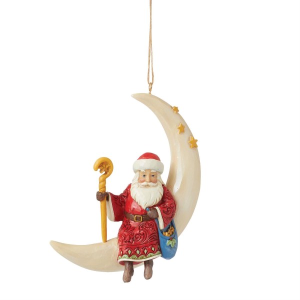Santa Claus Moon Suspension - JIM SHORE HEARTWOOD CREEK
