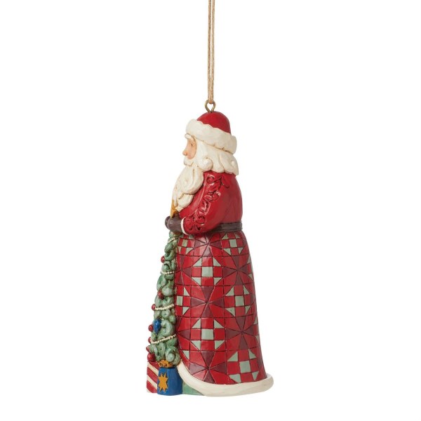 Santa Claus with Christmas tree ornament - JIM SHORE HEARTWOOD CREEK