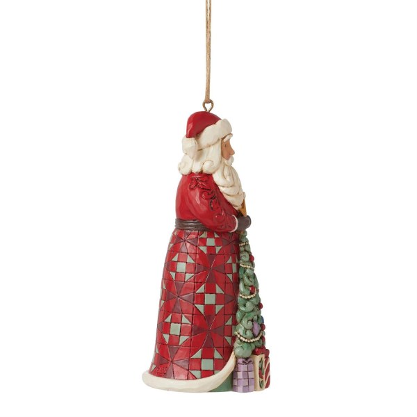 Santa Claus with Christmas tree ornament - JIM SHORE HEARTWOOD CREEK