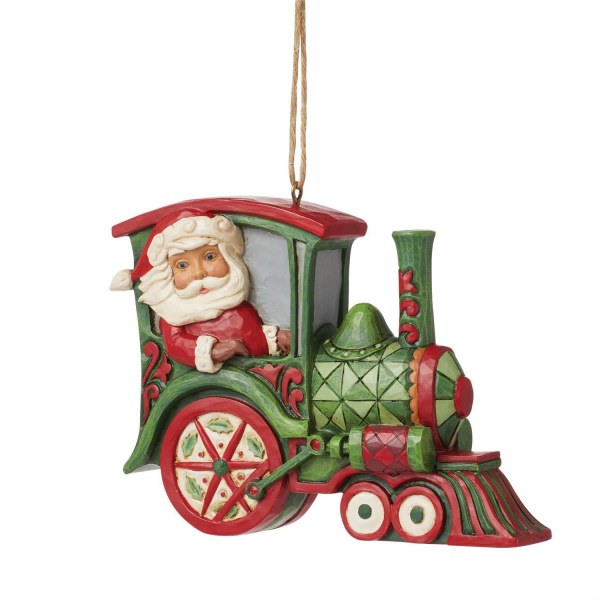 Santa Claus Train Ornament - JIM SHORE HEARTWOOD CREEK