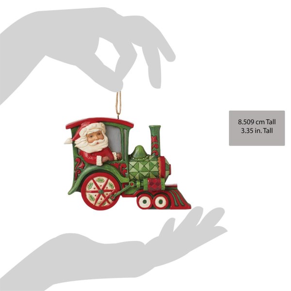 Santa Claus Train Ornament - JIM SHORE HEARTWOOD CREEK