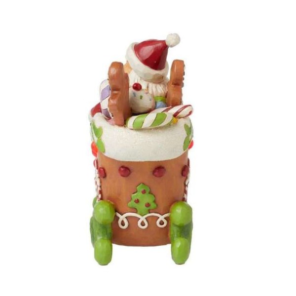 Santa Claus Sleigh Luminous Gingerbread Figure- JIM SHORE HEARTWOOD CREEK