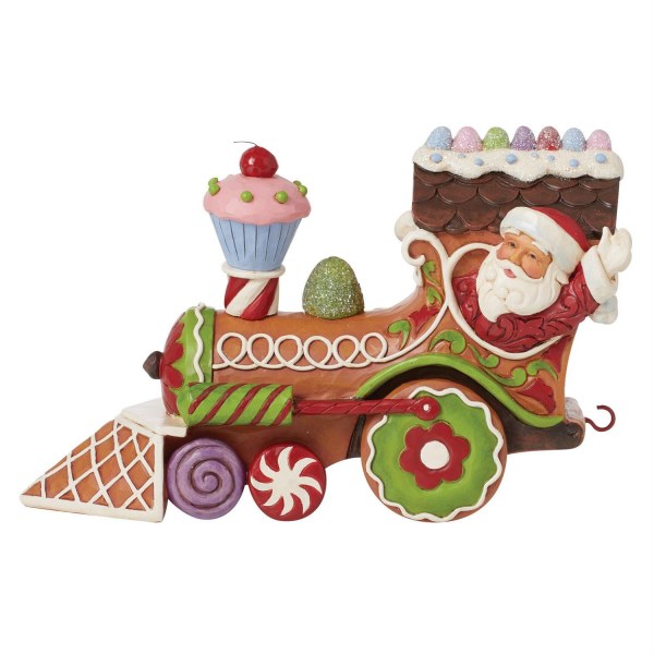 Santa Claus Gingerbead Train Figure - JIM SHORE HEARTWOOD CREEK