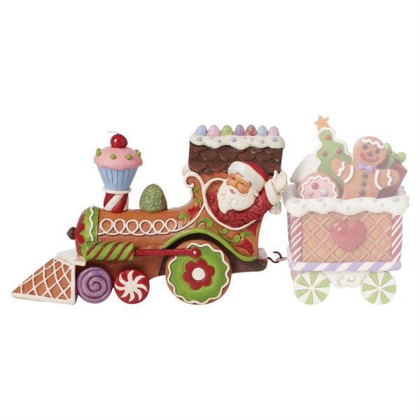 Santa Claus Gingerbead Train Figure - JIM SHORE HEARTWOOD CREEK