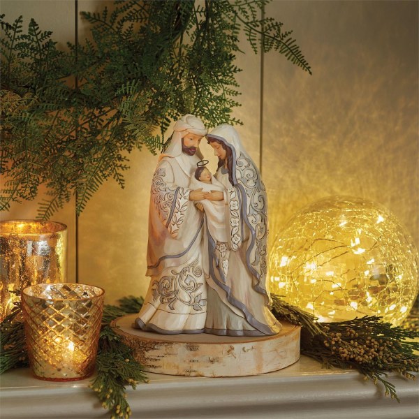 White Woodland Holy Family - JIM SHORE HEARTWOOD CREEK