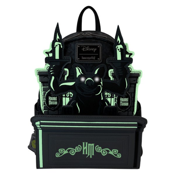 The Haunted Mansion Gargoyle wallpaper light up glow mini backpack - DISNEY LOUNGEFLY