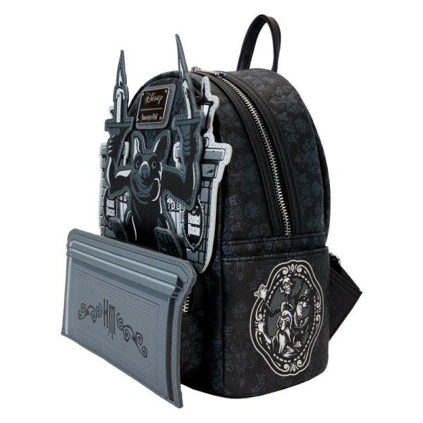The Haunted Mansion Gargoyle wallpaper light up glow mini backpack - DISNEY LOUNGEFLY