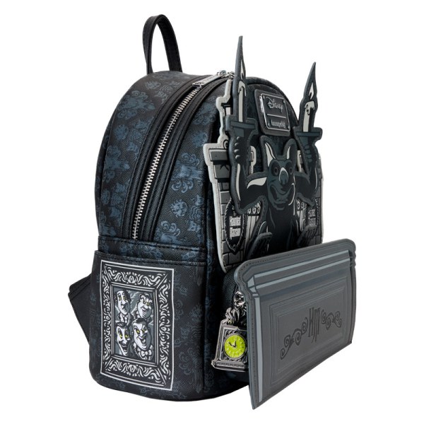 The Haunted Mansion Gargoyle wallpaper light up glow mini backpack - DISNEY LOUNGEFLY