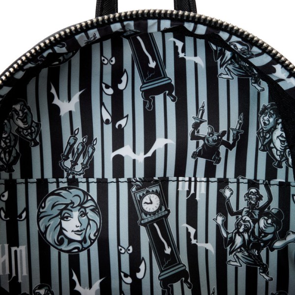The Haunted Mansion Gargoyle wallpaper light up glow mini backpack - DISNEY LOUNGEFLY
