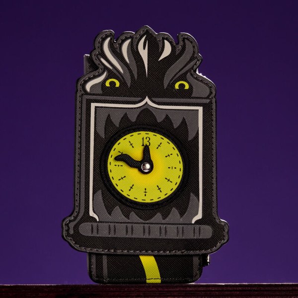 The Haunted Mansion welcome foolish mortals clock glow large card holder - DISNEY LOUNGEFLY